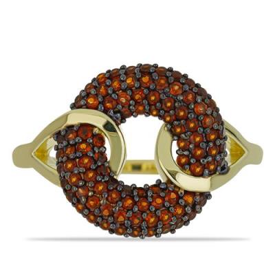 BUY 925 SILVER WITH NATURAL GARNET GEMSTONE CLUSTER RING